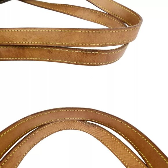 LOUIS VUITTON Logo Luco Shoulder Tote Bag Monogram Leather Brown - Picture 9 of 16